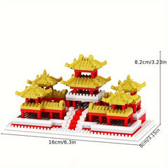 Square Palace Building Block Set Chinese Style Model Toy Collection