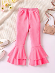 Girls Colorful Leggings Flared Pants Trousers