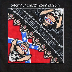 Hip Hop Skull Pattern Gradient Bandana Head Wrap