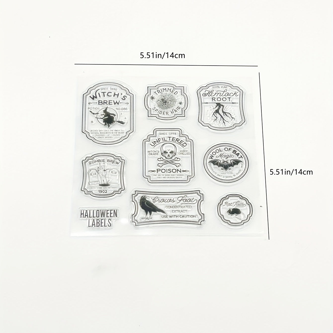 1pc Halloween Stamp Painting DIY Scrapbook Decoration Silicone Clear Stamp