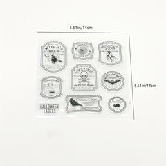 1pc Halloween Stamp Painting DIY Scrapbook Decoration Silicone Clear Stamp