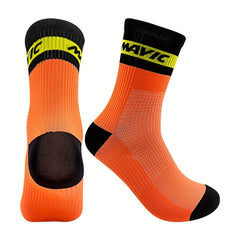 Mid Calf Athletic Socks for Cycling Running Sweat Absorbing Breathable