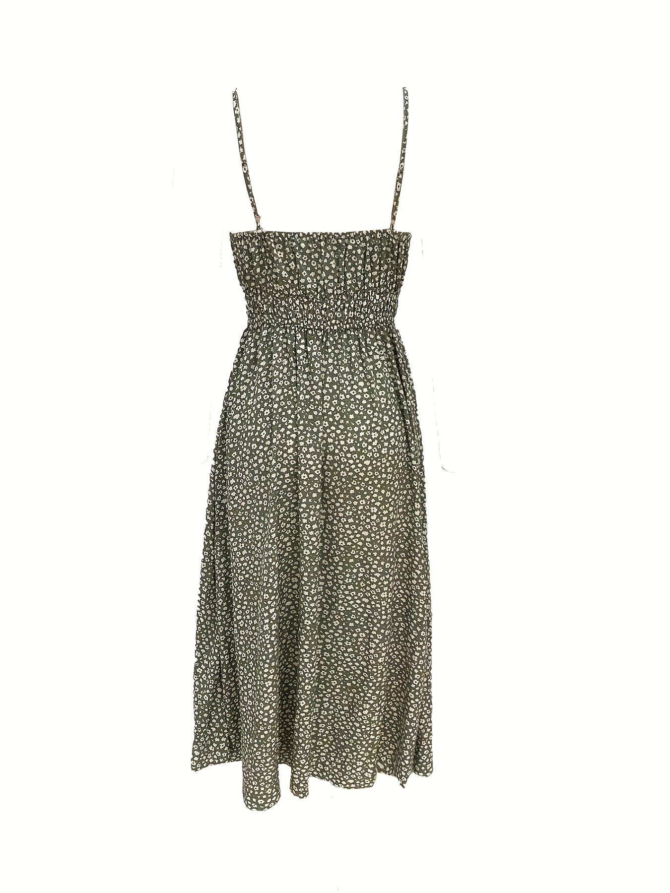 Floral Print Cami Maxi Dress V Neck Slim Waist