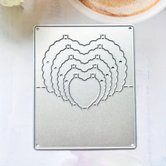 Layered Heart Die Cuts Love Cutting Die Stencil For Card Making