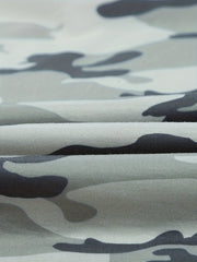 Camouflage Print Crew Neck T shirts With American Flag T shirts