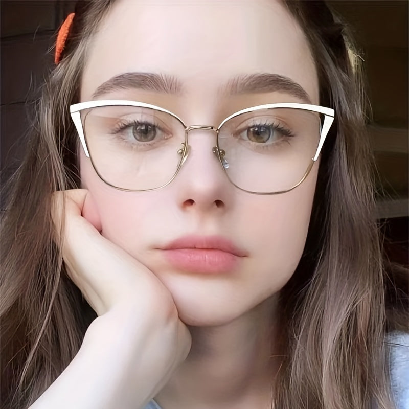 Cat Eye Clear Lens Anti Eyestrain Glasses for Women