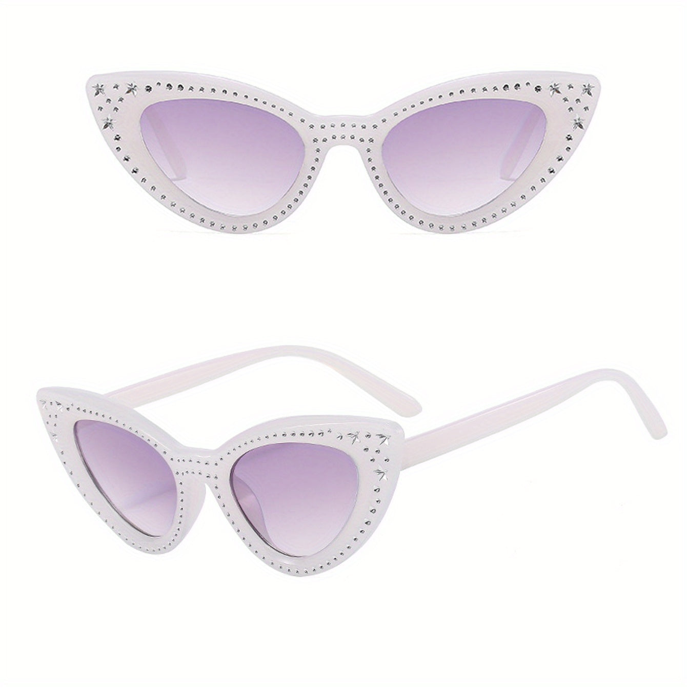Y2K Cat Eye Sunglasses Rhinestone Decor UV400