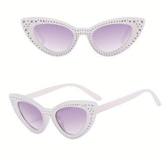 Y2K Cat Eye Sunglasses Rhinestone Decor UV400