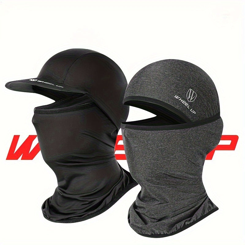 Ice Silk Balaclava Summer Hood Full Face Cover Mask Cap Hat with Brim
