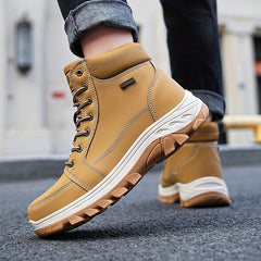 Men's Solid Hiking Shoes Non Slip Durable Sneakers Outdoor Activities