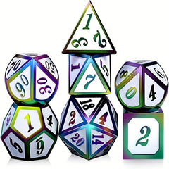 7pcs Magic Changing Metal Dices & Purple