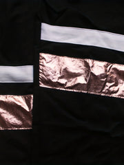 Metallic Stripe Sweatshirt & Sweatpants Set