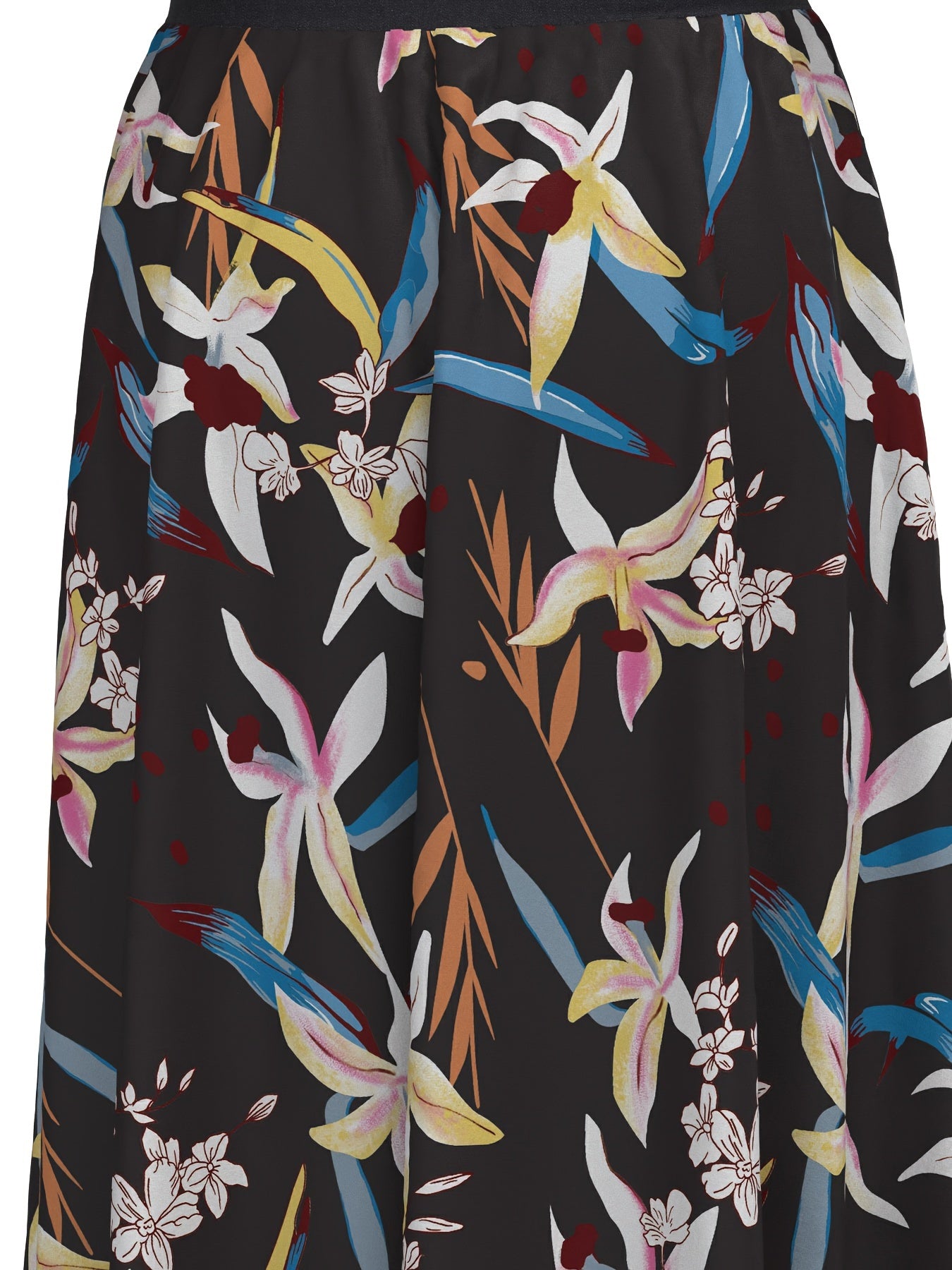 Women's Plus Floral Print High Rise Maxi Skirt