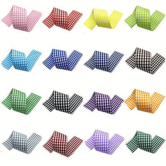 5 Yards Long Red Plaid Ribbon 2" Wide DIY Bow Gift Bag Decoration