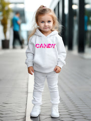 OERYUI Candy Print Hoodies Pants Set For Spring Fall Sports