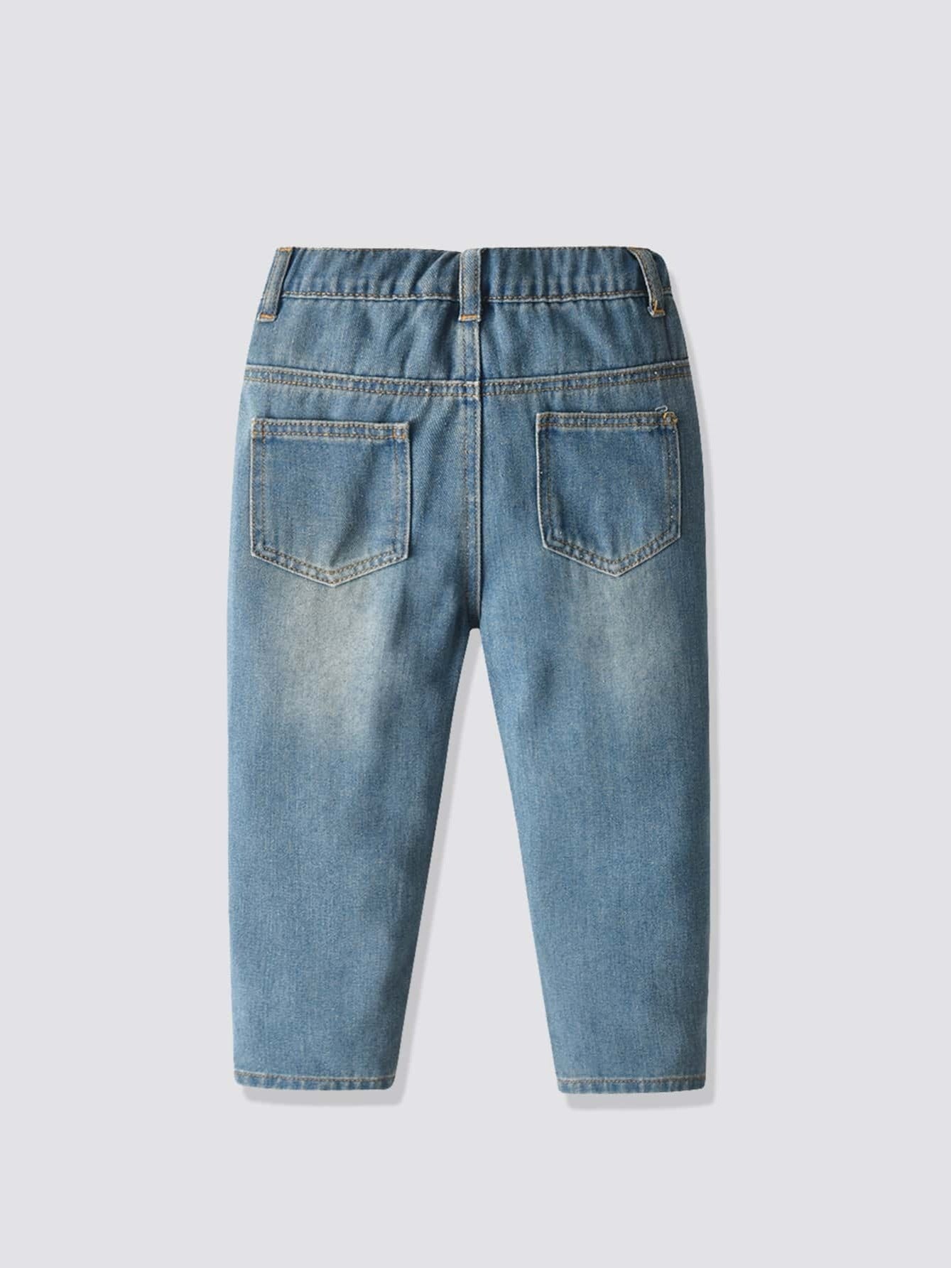 Kids Casual Ripped Jeans for Fall/Winter