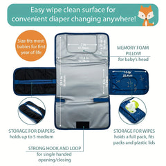 Stylish Star Pattern Baby Changing Pad for On-the-Go Diaper Changes
