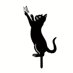 Metal Cat Silhouette Garden Decorations: Whimsical Touch for Your Yard