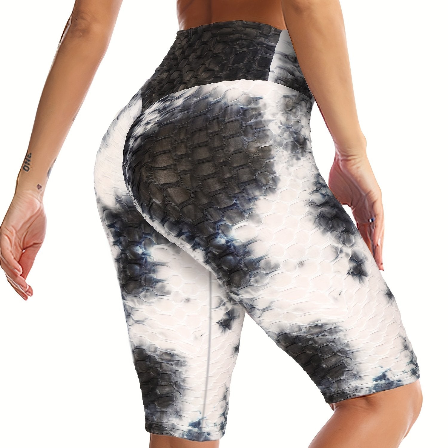 Tie Dye Honeycomb Yoga Shorts