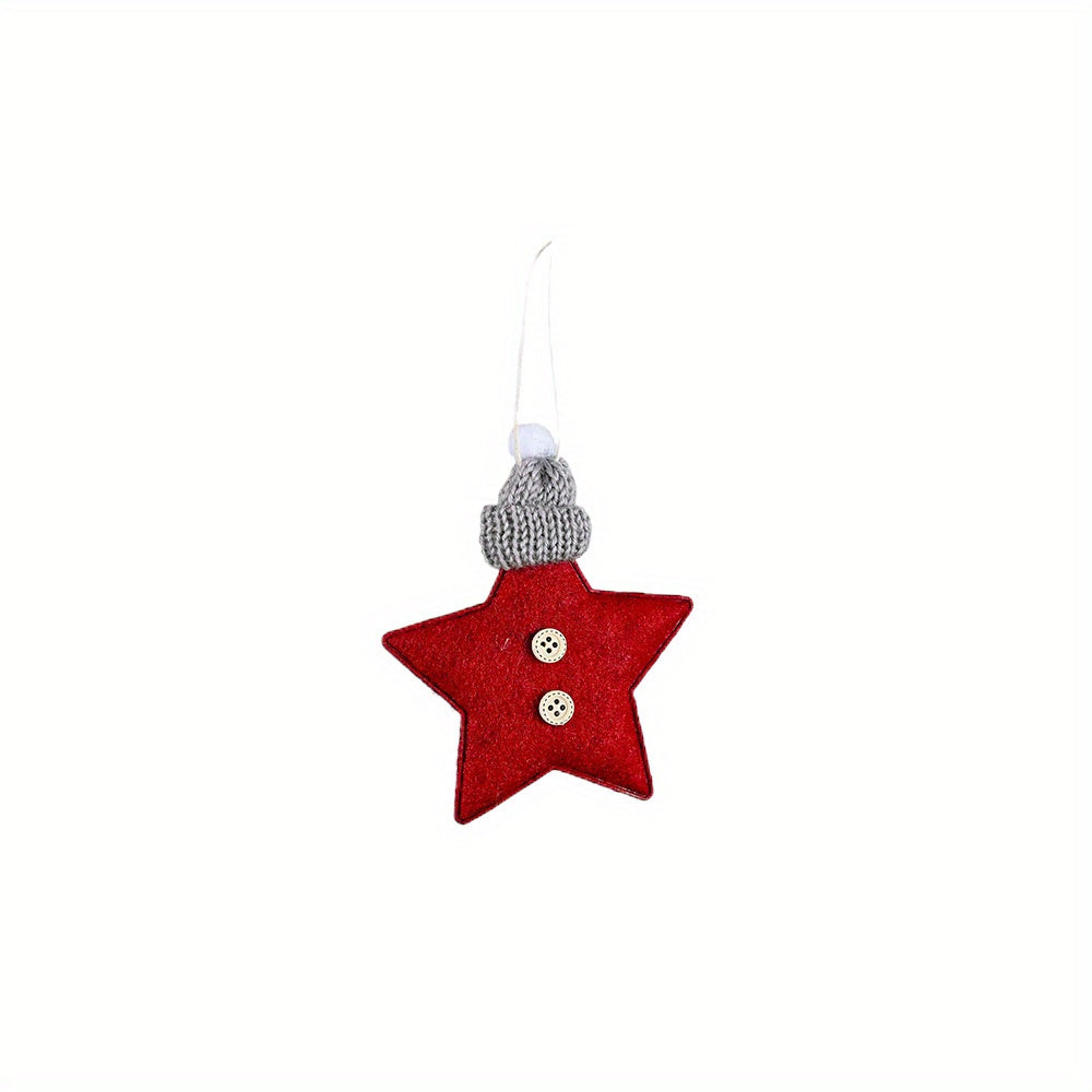 Star Wall Hanging Knitted Hat Pendant Christmas Tree Ornaments