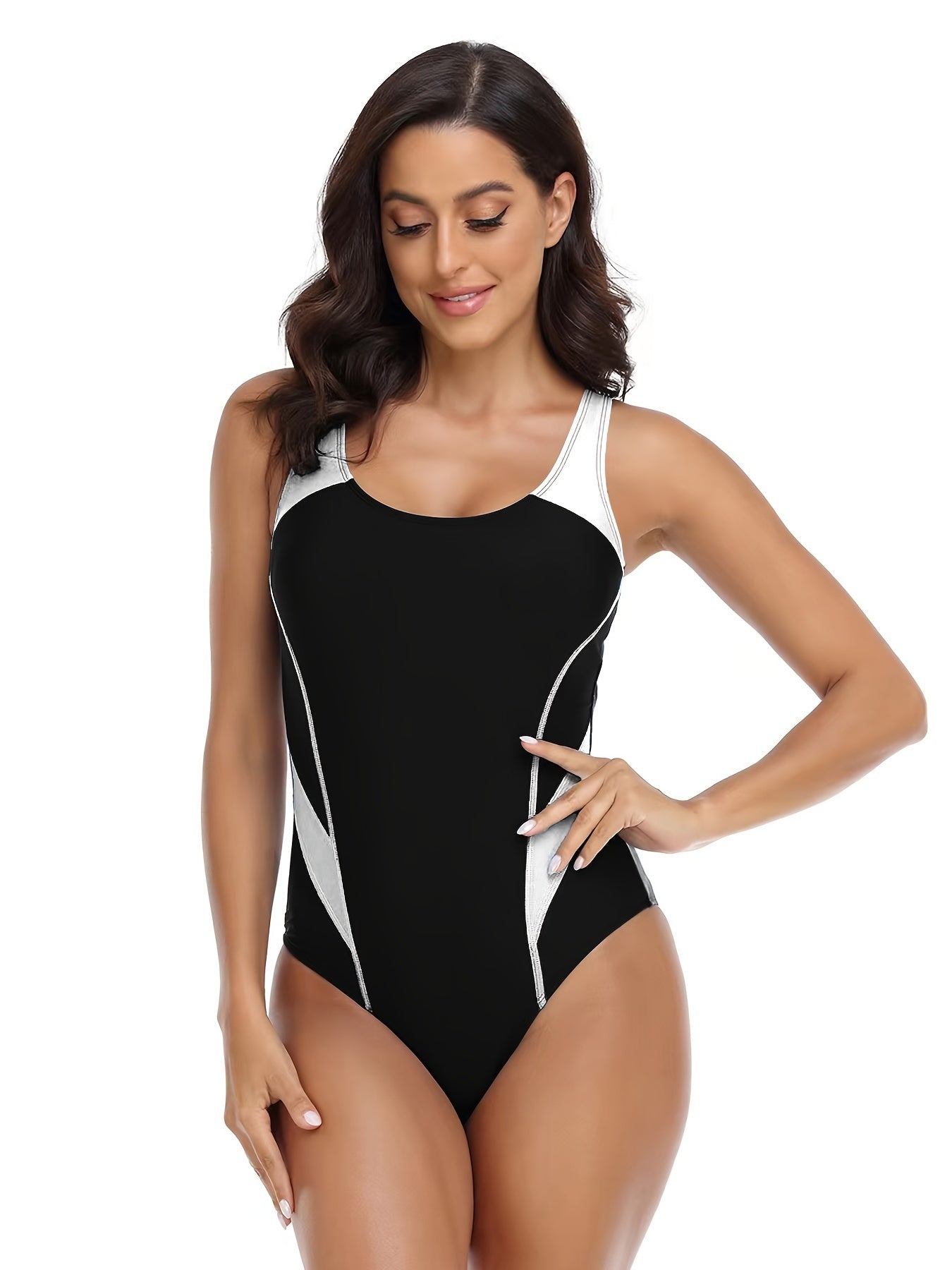 Tummy Control One Piece Swimsuit Backless High Cut Bathing Suit