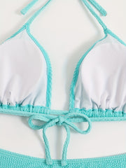 Sexy Bikini Set Women's Plus Halter Neck Bikini Two Piece Set