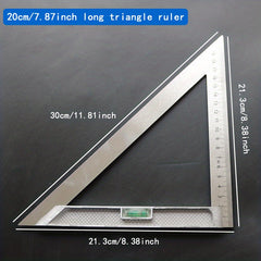 Large Size Triangle Plate Aluminum Alloy 45 Degree Stainless Steel Angle Ruler