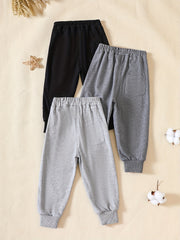 Boys Letter Print Sport Pants Set Soft Breathable Sweatpants Kids Clothes