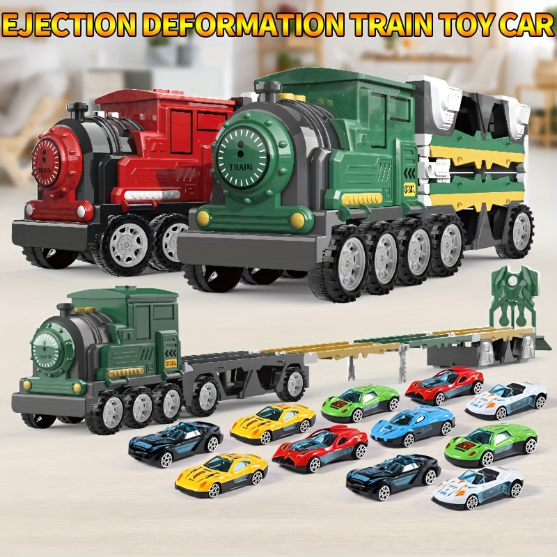 Random Ejection Deformation Large Truck Toy Car Combination