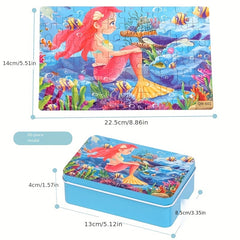 60pcs Anime Cartoon Wooden Jigsaw Puzzle for Children Early Education