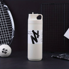Large Capacity Leakproof Water Bottle with Straw for Outdoor Sports