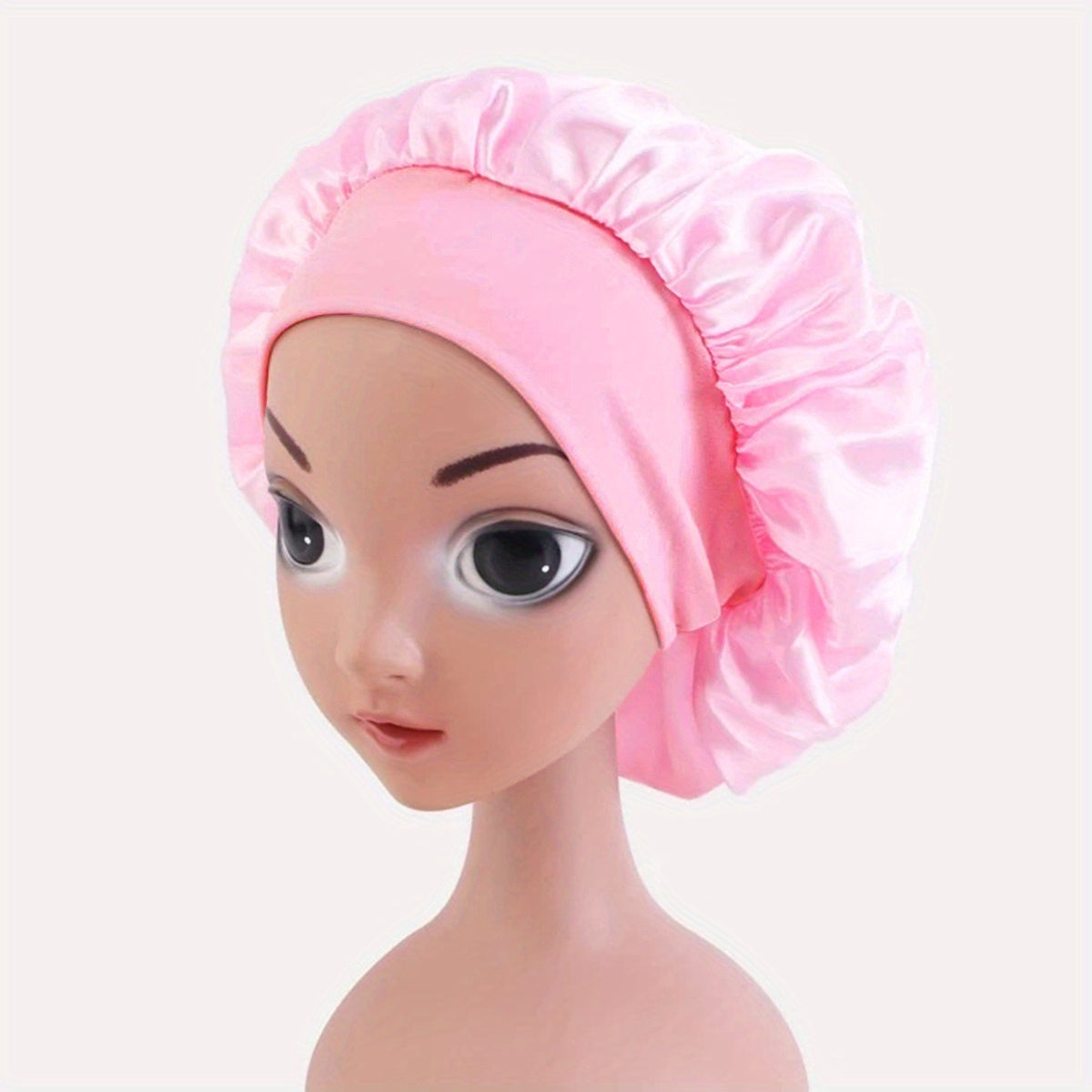Silky Satin Bonnet Wide Brim Cap for Girls