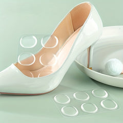 6pcs Silicone Insoles Gel Pad Forefoot Protector Heel Rubbing Pad