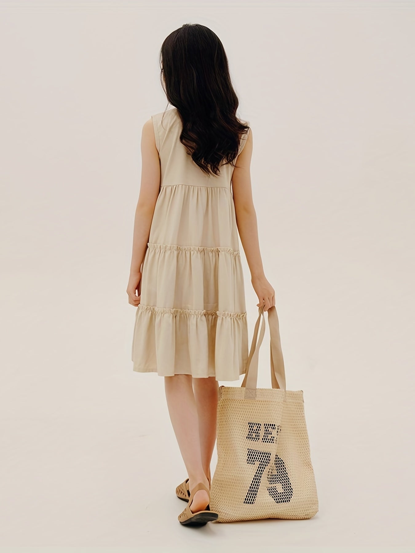Girls' Sleeveless Princess Dress for Summer Parties