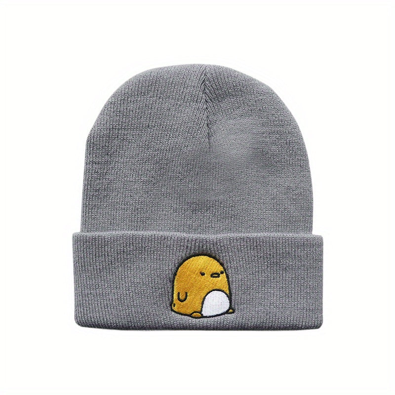 Animal Embroidery Knitted Hat Stylish Beanie Hat Men
