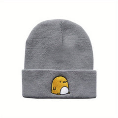 Animal Embroidery Knitted Hat Stylish Beanie Hat Men