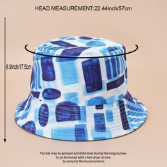 Tie Dye Ice Cube Bucket Hat Sunshade Fisherman Cap