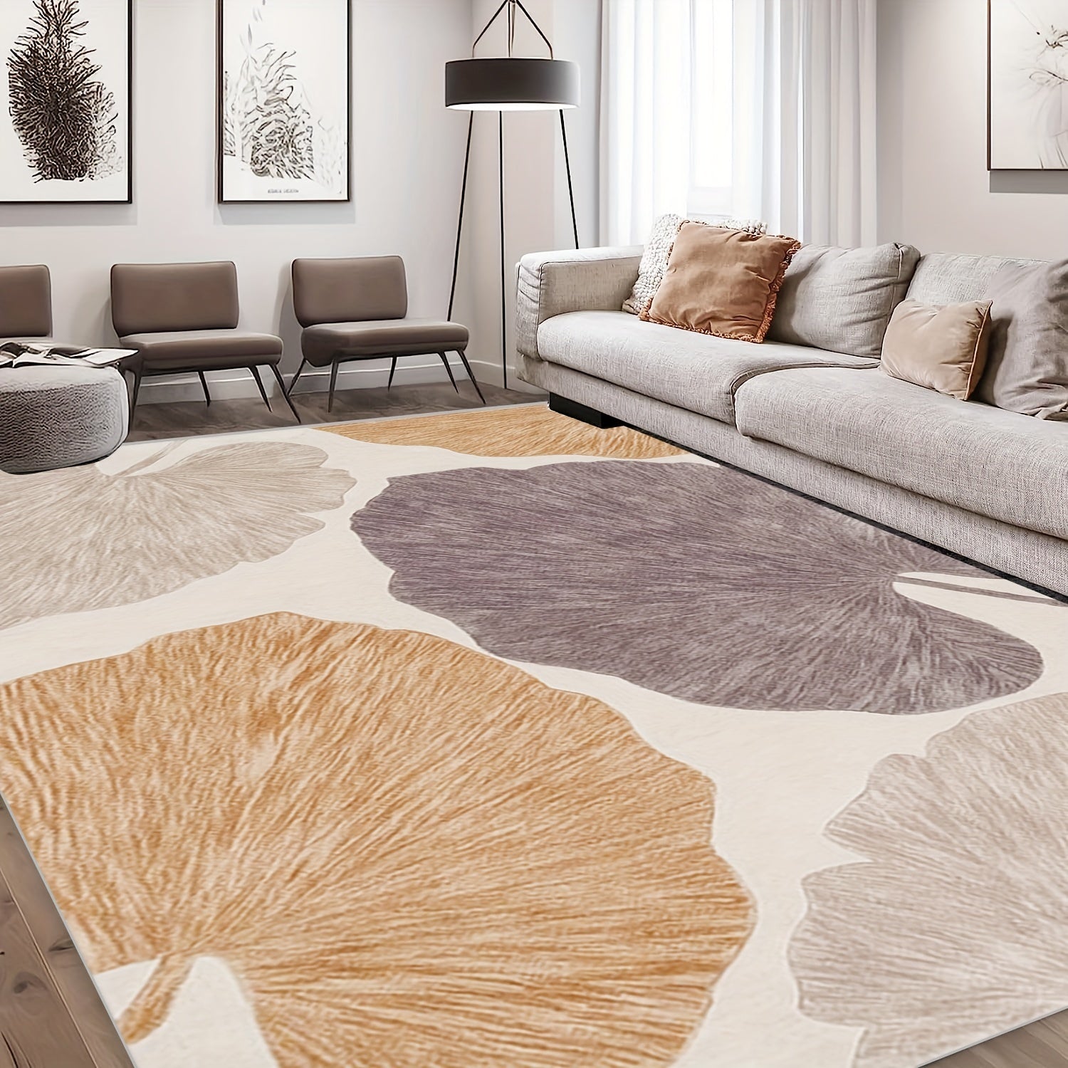 Easy-to-Clean Living Room & Bedroom Area Rug