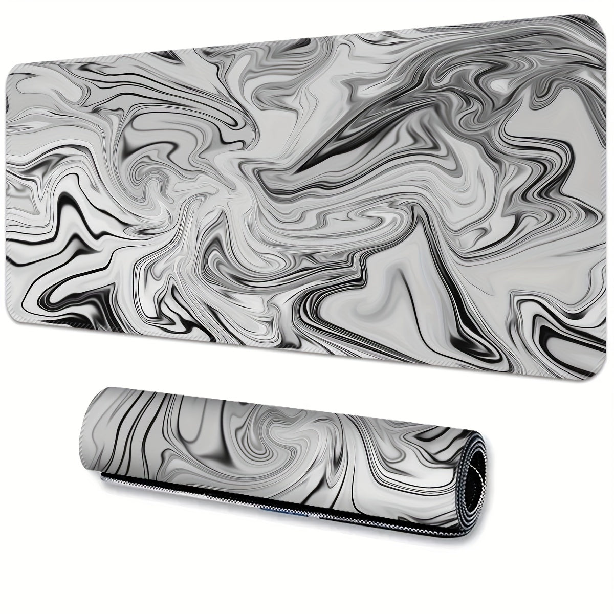 Gray Abstract Gaming Mouse Pad Non-slip Rubber Mat