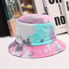 Tie Dye Sunshade Bowl Hat Double Sided Fisherman Hat