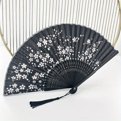 Vintage Flower Folding Fan Dance Performance Prop