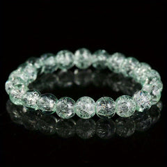 Crystal Glass Beaded Chain Bracelet for Men Women