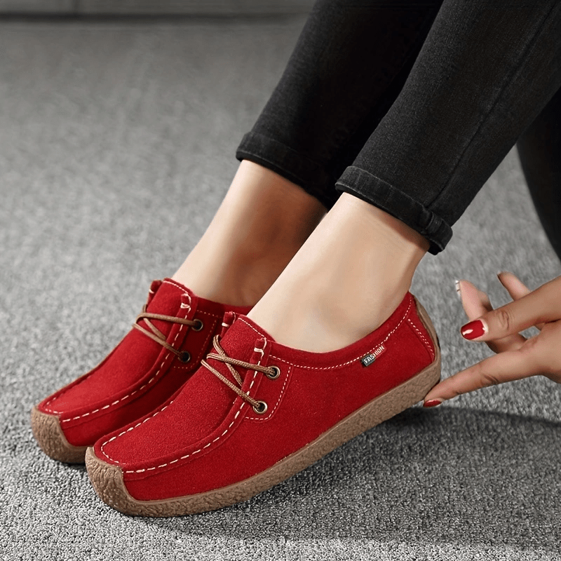 Women's Solid Loafers Lightweight Closed Toe Slip On Shoes