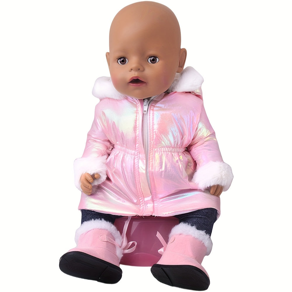 17 18 Inch Winter Baby Doll Outfit Newborn Warm Clothing Single Coat