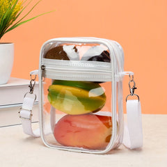 Girls One Shoulder Transparent Crossbody Portable Waterproof Shopping Bag