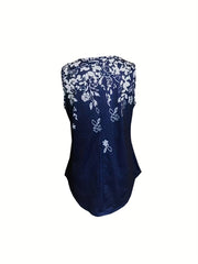 Floral Print Tank Top Sleeveless Casual Summer Women's Clothing