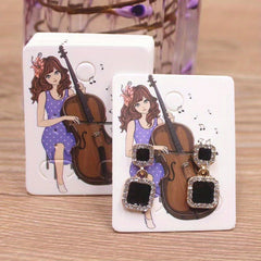 100pcs Jewelry Storage Paper Card Necklaces Earrings Hair Rings Packaging