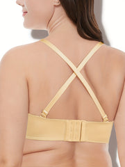 Floral Jacquard Criss Cross Bralette With Removable Straps