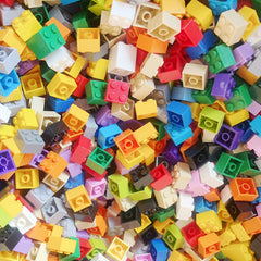 30pcs Mixed 2x2 High Bricks Squares Building Blocks for Kids DIY Puzzle Toy