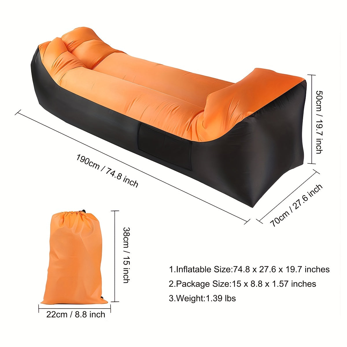 Inflatable Air Sofa for Outdoor Comfort - Halloween Costumes